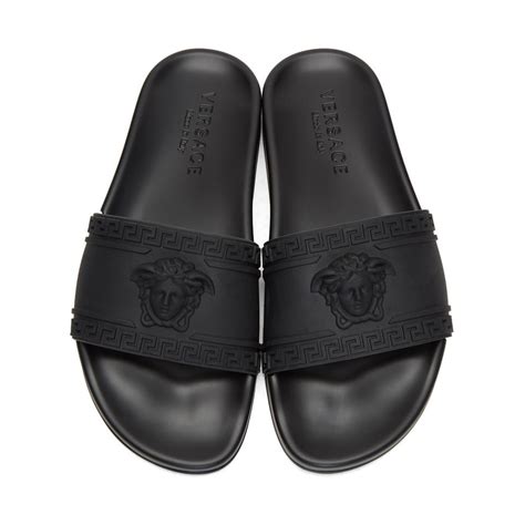 versace men's slide sandals|Versace clog mule for men.